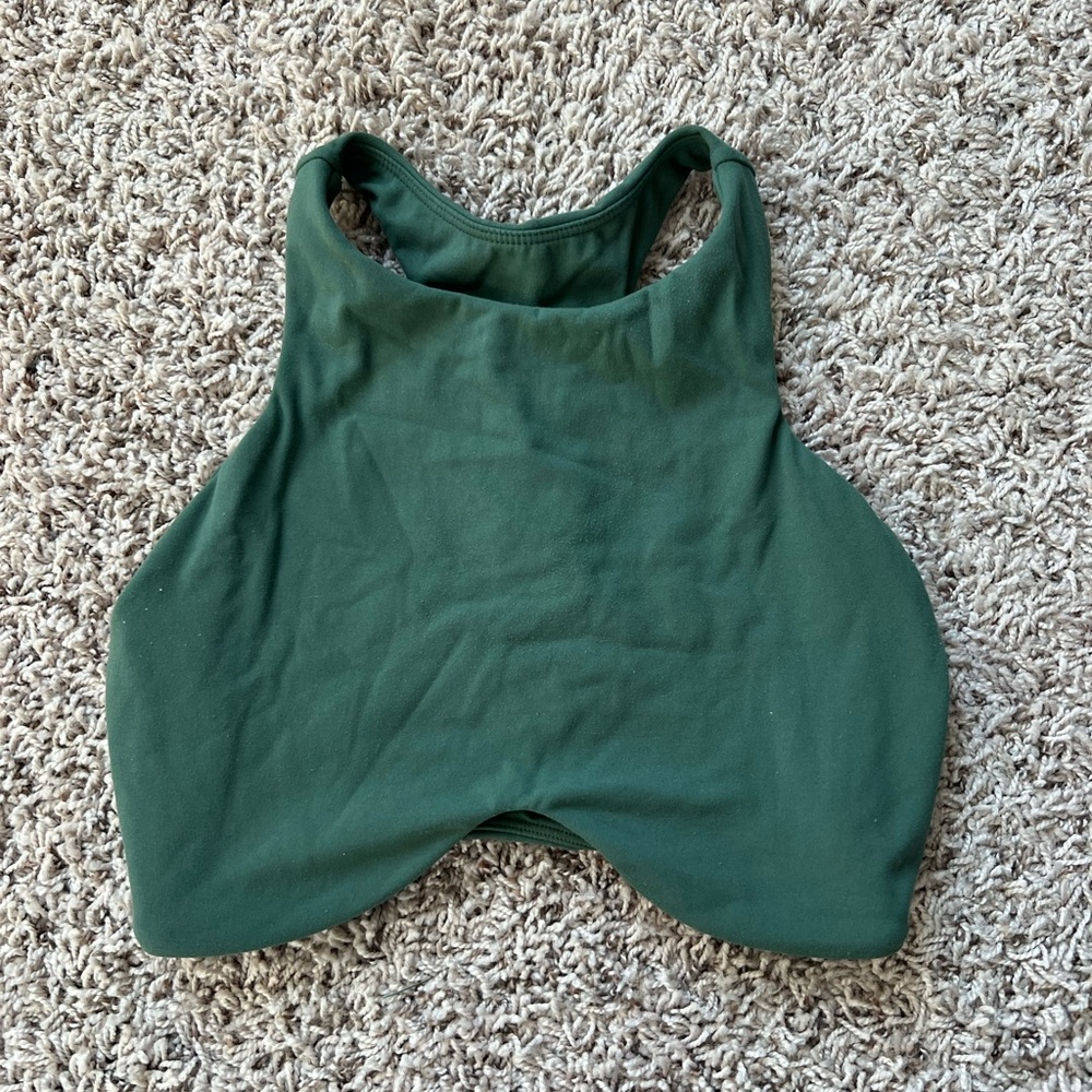 Green Racerback Sports Bra